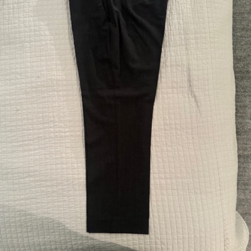 Theory women traceable wool charcoal grey straight trousers size 10 - Picture 2 of 8